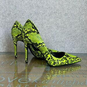 Jessica Simpson Neon Yellow Pheona heels 6